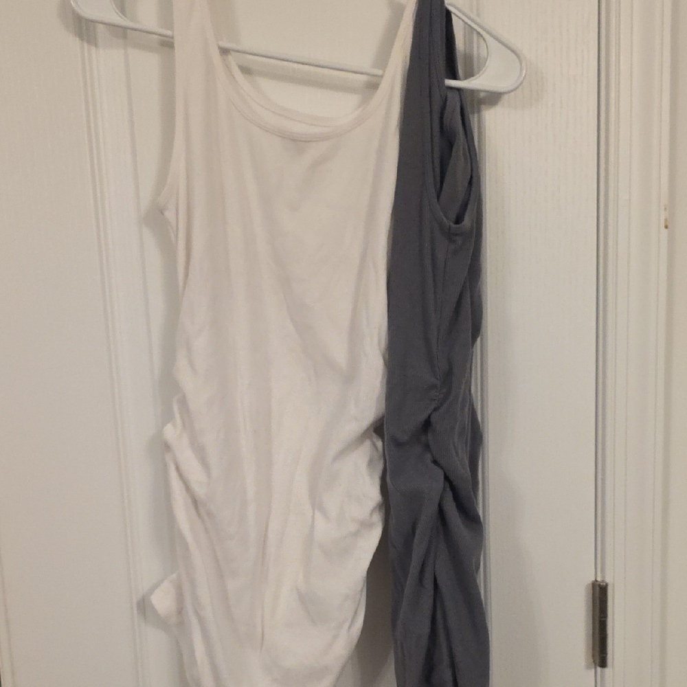 Old Navy White and Gray Women's Tank Top